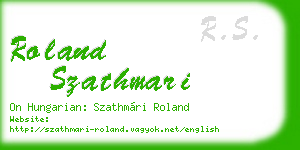 roland szathmari business card