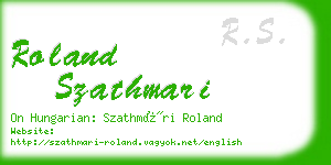 roland szathmari business card
